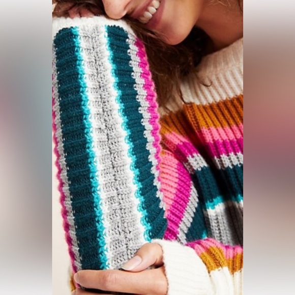 Anthropologie Sophie Ribbed Sweater grey size small retails $130 - Picture 3 of 13